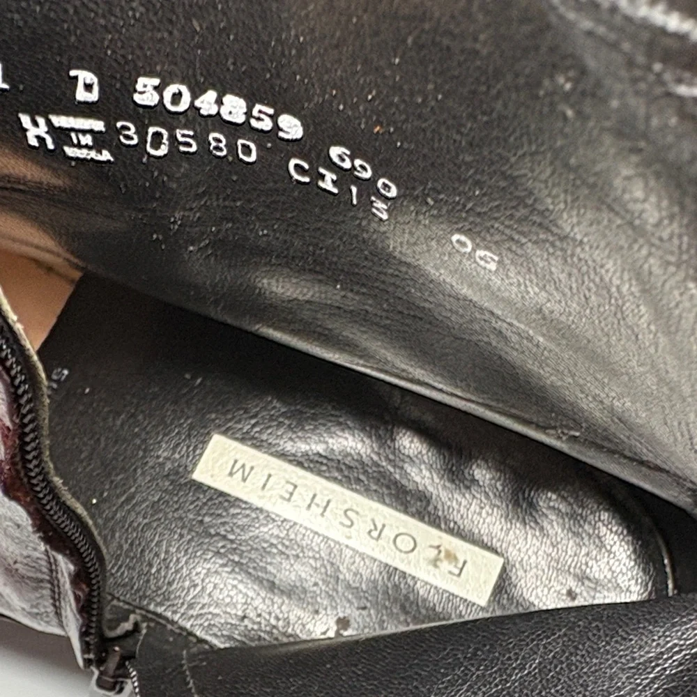 Vintage Florsheim 70’s dress ankle Burgundy Leather Boots. Groovy baby! box‎ 14